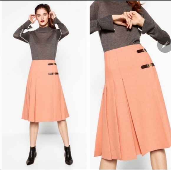 Zara Box Pleat Skirt - Picture 2 of 10